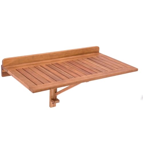 Mesa de Apoio para Parede Loha Home | 90x50cm - Branco e Madeira Natural LOLA HOME - Móveis de exterior - parede, 90x50cm, branco, madeira natural