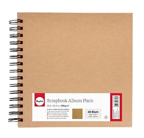 Álbum de Fotografias RAYHER Kraft Papel (20.5 x 20.5cm) Rayher Hobby GmbH - Álbuns de fotos - fotos, design moderno, capa preta, 20 páginas