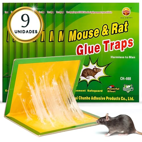 Pacote de 9 Armadilhas Adesivas para Ratos e Roedores E-PRO QUALITY - Armadilhas de controle de pragas - armadilha adesiva, rato, roedor