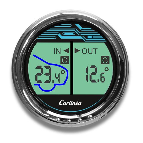 Termómetro de Interior e Exterior LAICA TM-1000 Carlinea - Termômetros domésticos - -50 ° C a + 50 ° C, lcd, 2 zonas, adesivo, mini sonda