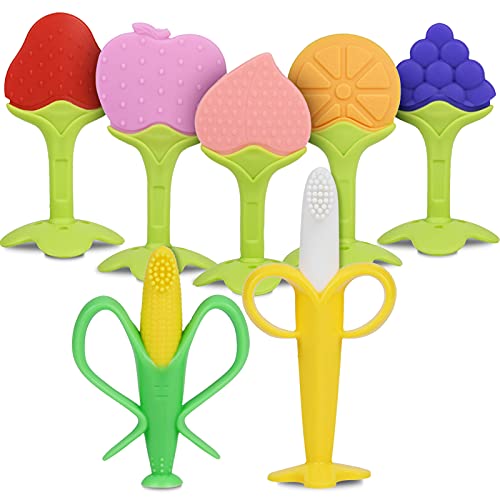 Vicloon Silicone 7 Pcs Baby Teether Refrigerante Vicloon - Chupetas e mordedores - silicone, 7 pcs, refrigerante, teether