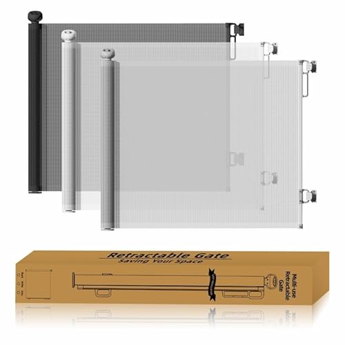 Porta de Segurança Extensível Retrátil para Bebê 87 Cm X 130 Cm Branco Start and Drive Ltd - Móveis para bebês e crianças pequenas - extensível, retrátil, bebé, 87 cm x 130 cm