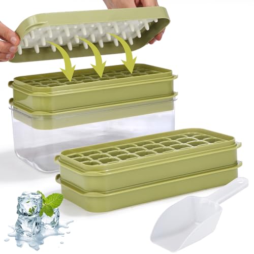 Cotepi Cubiteras para Gelados, Cubitera Silicona de Grau Alimentar, para 64 Cubos de Gelo, sem Bpa, Apropriado para Cachacas, Jugo Cotepi - Formas de gelo - silicone, 64 cubos, sem BPA, gelados
