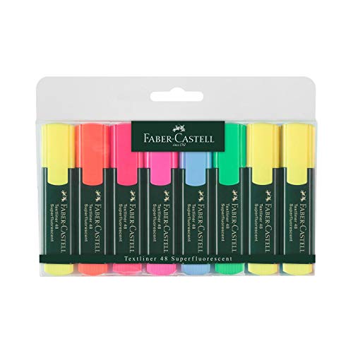 Marcador FABER-CASTELL Textliner 48 Refill - Subrayadores (8 unidades) multicolor Faber-Castell - Marcadores e marcadores de texto - resistente à água, multicolor, resistente ao calor, resistente ao frio