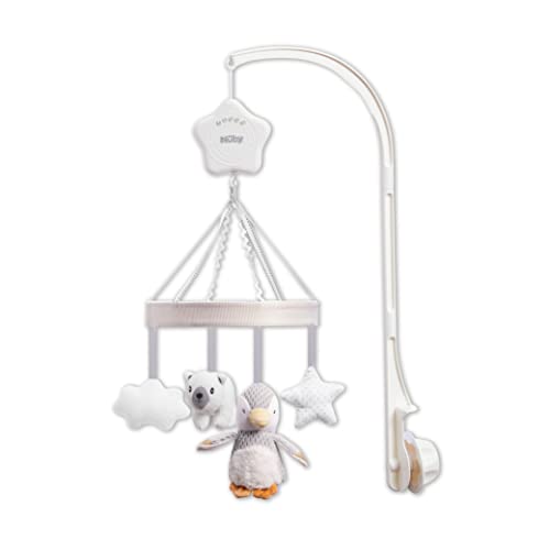 Móbile para Berço NUBY Little Penguin Cinzento Nuby - Móveis para bebês e crianças pequenas - avaliação, relaxante, fácil de montar, sons de aves