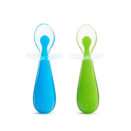 Conjunto de Talheres MUNCHKIN Silicone - Azul Munchkin - Móveis para bebês e crianças pequenas - silicone, 4 peças, azul, bebé