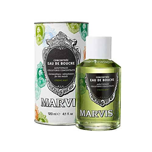 Marvis Mouthwash Classic Strong Mint 120 ml Marvis - Enxaguatório bucal - antibacteriano, 120 ml, fresco, strong mint