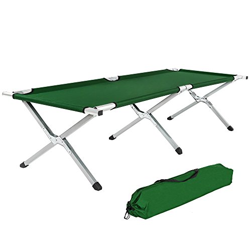 Cama de Campismo TECTAKE Emma (Verde - Alumínio - 210x140x45 cm) TecTake - Eletrodomésticos - verde, alumínio, 210x140x45 cm
