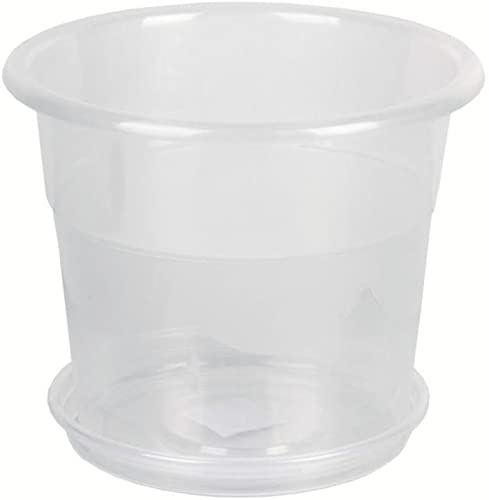 Vaso para Plantas HOMCOM 02-0678 (Cinzento - 25x25x20cm) Sempreviva - Vasos e canteiros - plástico, cinzento, 25x25x20cm