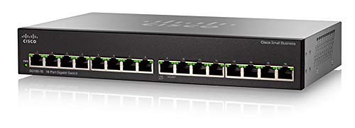 Cisco SG110-16 Gerido L2 Gigabit Ethernet (10/100/1000) Preto Cisco - Concentradores e comutadores - l2, gigabit ethernet, preto
