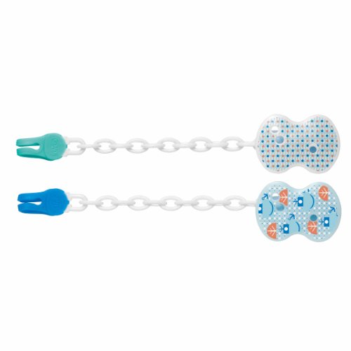 Porta-Chupeta CHICCO 4 em 1 com Corrente Chicco - Cuidados com a higiene oral - corrente, fácil de limpar, esterilizar