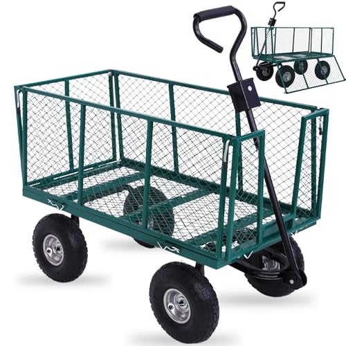 Carrinho de Arrumação de Jardim com Rodas 4 em 1 KP HOME - Macacos e empilhadores - arrumação, jardim, rodas, 4 em 1