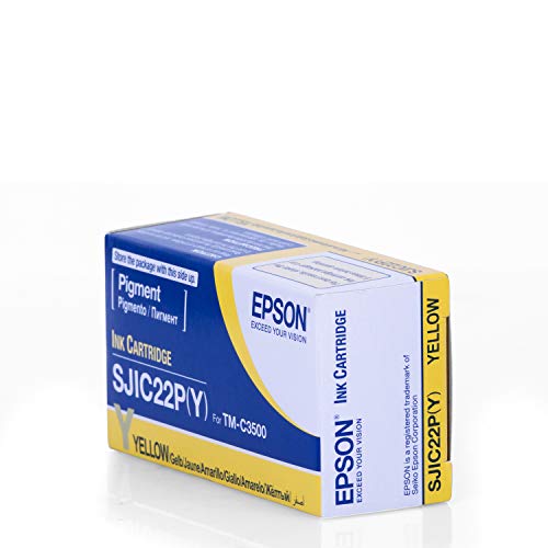 Tinteiro EPSON Tinteiro Amarelo SJC22P Amarelo Epson - Cartuchos de toner e jato de tinta - amarelo, tm-c3500, jato de tinta