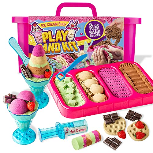 Kit de areia mágica para brincar GIRLZONE GIRLZONE - Massa de modelar e putty - kit, areia mágica, brincar, girlzone, acessórios, gelado