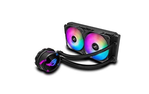 Water Cooler ASUS ROG Strix LC 240 RGB Preto ASUS - Peças de refrigeração de sistema de computador - 240 mm, rgb, preto, asus