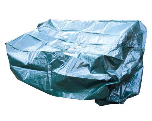 Silverline 691790 capa para bancada de jardim Poliéster, Tecido sintético Preto (Ferragens) Silverline - Capas para móveis de exterior - poliéster, tecido sintético, preto, resistente ao pó, resistente à água