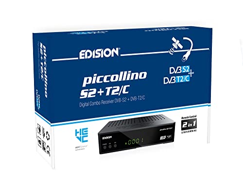 Receptor de TV EDISION PICCOLINO S2+T2/C EDISION - Áudio - receptor, tv, edision, piccolino, s2+t2/c