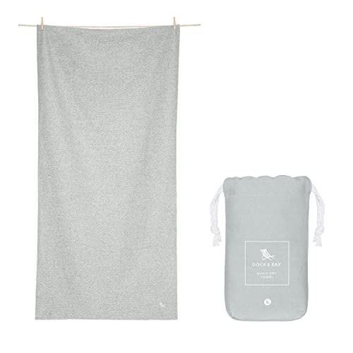 Toalha de Praia DOCK & BAY Essential | Cinzento Dock & Bay - Toalhas - alisada, borda reforçada, secagem rápida, cinzento