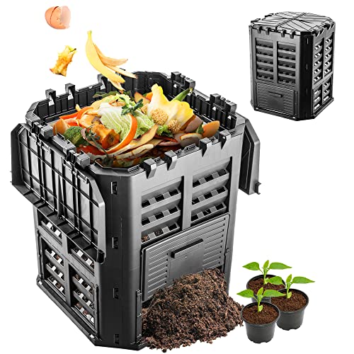 Compostor KADAX 360L com Cobertura Preto KADAX - Composto Orgânico - 360L, cobertura, rega por gotejamento