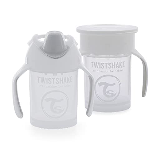 Conjunto de Garrafas TWISTSHAKE (2 Un - Branco) Twistshake - Copos de transição - 2 unidades, branco, 360ml, anti-derrame