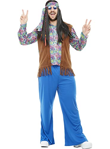 Fato de Homem DISFRAZZES Hippie Anos 60 (Tam: M) Funiglobal - Brincadeira de faz de conta - fato, homem, disfrazzes, hippie, anos 60, vintage