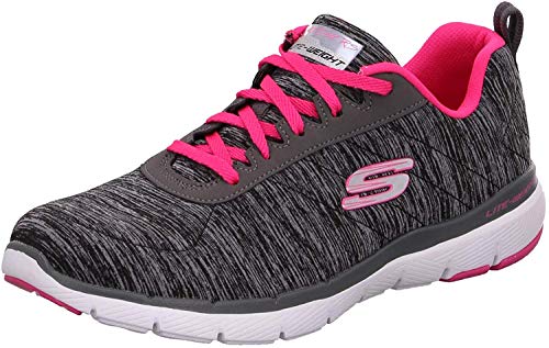 SANDÁLIA SKECHERS Flex Appeal 3.0-Insiders Preto para Mulher SKECHERS - Sapatos - tira ajustável, amortecimento, corda, cunha flexível