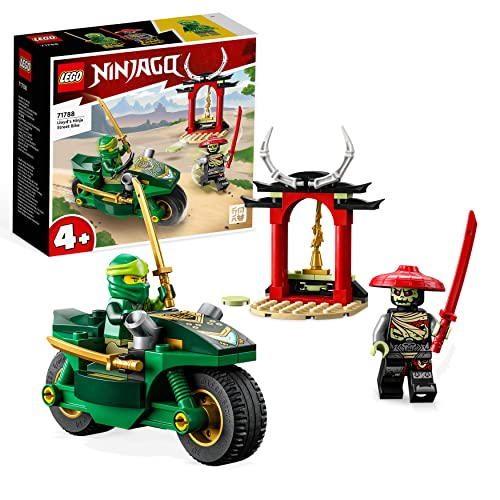 LEGO NINJAGO - Moto Callejera Ninja de Lloyd (Idade Mínima: 4) LEGO - Brinquedos - lego ninjago, moto callejera, lloyd, guardião do templo dos ossos, espada dragão de ouro, lançador de disco