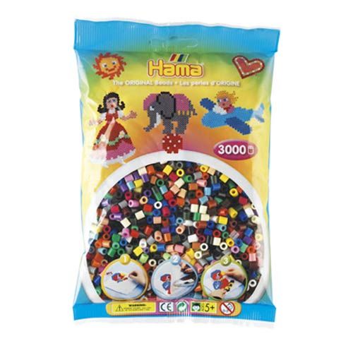 Jogo de Perlas HAMA Full Ton Mix Midi (Idade Mínima Recomendada: 3 anos) Hama - Brinquedos - perlas, 3 anos, multi cor, 3000 peças