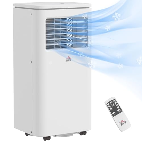 Ar Condicionado Portátil HOMCOM 824-010WT (24 m² - 9600 BTU - Branco) HOMCOM - Ar condicionado - 9600 BTU, 24 m², desumidificador, 9000 W