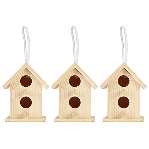 Casa de Passáros TIIYEE (Madeira - 15,5x10,5x13 cm) Tiiyee - Casas para pássaros - madeira, exterior, resistente à água, refúgio seguro