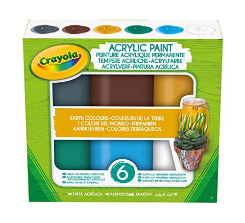 Tinta Acrílica CRAYOLA Washable - 6 Unidades Goliath - Tinta, tinta de arte e esmalte - acrílica, lavável, 6 unidades