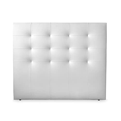 Cabeceira para Colchão DUÉRMETE ONLINE Paris Branco (90x120cm) Duérmete Online - Cabeceiras e peseiras - 90x120cm, poliéster, lavável, madeira, espuma