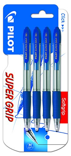 Caneta de Gel PILOT Super Grip (Azul - 0.7 mm) Pilot - Canetas - 0.7 mm, ponta ergonómica, tinta pigmentada, retrátil