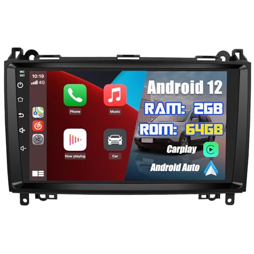 Autorrádio Android 12.0 2GB+64GB Radio Coche con Pantalla Táctil 9 Pulgadas para Mercedes-Benz VT-ES-XT892SCB200 - Áudio - android, 12.0, 2gb, 64gb, pantalla tátil, 9 polegadas