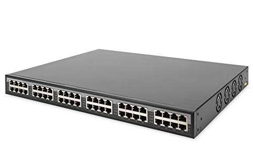 Switch DIGITUS DN-95117 L2/L3/L4 10/100/1000 Digitus - Adaptadores power over ethernet - 24 portas, 1000mbps, rj-45, preto