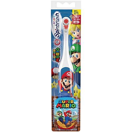Escova de Dentes Infantil ARM & HAMMER Spinbrush Super Mario Arm & Hammer - Escovas de dentes - escova, dentes infantil, super mario