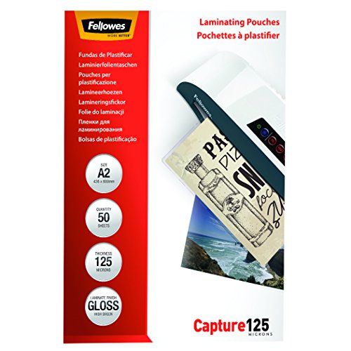 Pack 50 Capas para Plastificar FELLOWES A2 Fellowes - Filme de laminação, pochetes e folhas - pack, capas, plastificar, fellowes, a2, proteção