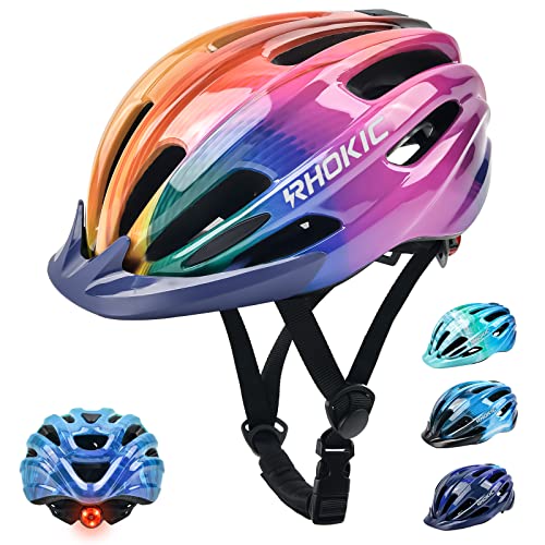Capacete Infantil com Luz e Proteção para Crianças de 5 a 12 Anos Kopobob - Equipamento atlético de uso geral - capacete infantil, luz, proteção, crianças 5-12 anos, led, fecho de segurança