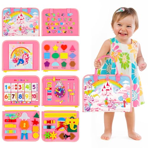 Brinquedo educativo GONTECE Busy Board Toddler Gontence - Jogos - educativo, apertar, engatilhar, rotacionar