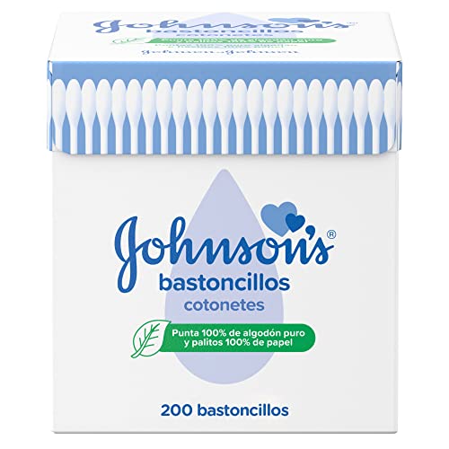 Bastoncillos JOHNSON'S Para Bebés (200 Unidades) JOHNSON'S - Banho e corpo - super absorventes, algodão puro, extremidades 100% algodão, pele sensível