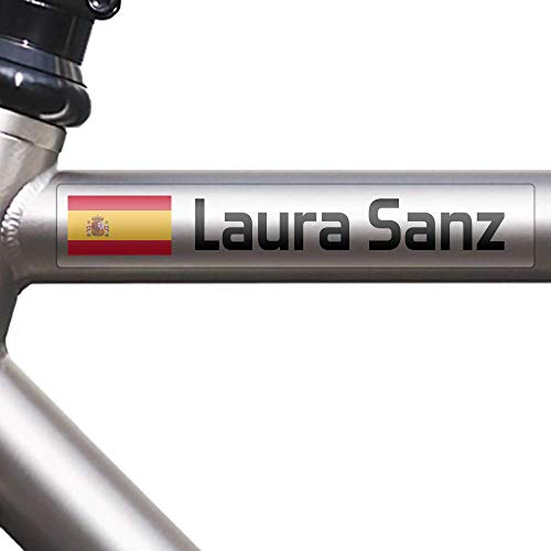 BANDERAS ADHESIVAS TRANSPARENTE COM NOME PESSOALIZADO PARA BICICLETA Haberdashery Online - Decoração de veículos - adhesivas, transparente, nome personalizado