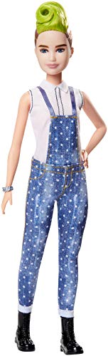 Boneca MATTEL Barbie: Fashionista (Idade Mínima Recomendada: 3 anos) Barbie - Bonecas - 29,5 cm, cabelo verde, olhos vermelhos, saia rosa