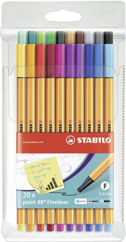 Caneta Fineliner STAEDTLER Point 88 (Multicor - 0.3 mm) Stabilo - Canetas - fineliner, staedtler, point 88, multicor, 0.3 mm