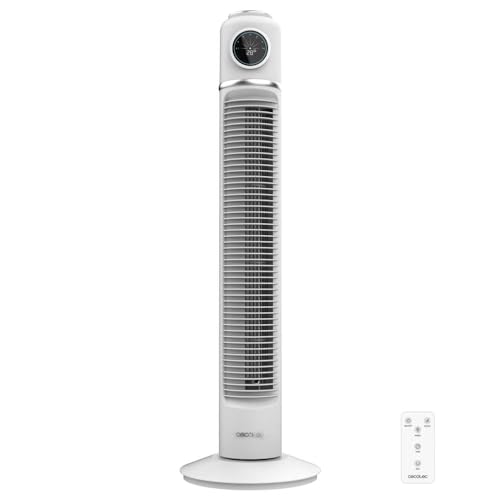 Ventoinha de Pé CECOTEC Silenciosa ForceSilence 1090 Skyline Retro Smart White Cecotec - Ventiladores - 40W, 32cm, controlo táctil, temporizador, oscilação automática