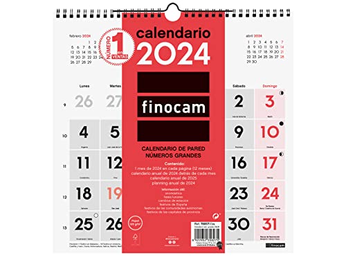 Calendário FINOCAM Grande Numeros 2024 Edição Especial Finocam - Calendários, organizadores e planejadores - grande, numerados, 2024, especial