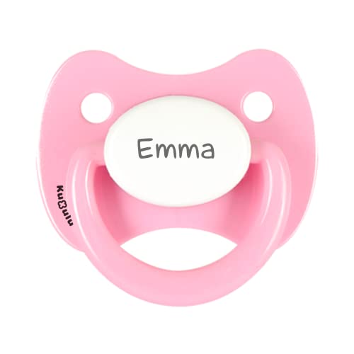 Chupeta Silicone 0-6M Rosa com Nome Personalizado KUXULU Kuxulu - Cuidados com a higiene oral - silicone, 0-6m, nome personalizado