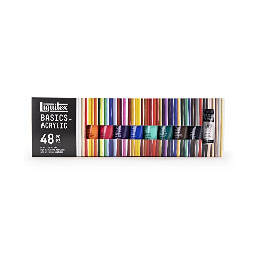 Tinta Acrílica LIQUITEX Basics (48 Unidades) LIQUITEX - Tinta, tinta de arte e esmalte - pintura líquida, 48 unidades, à base de água, multiuso