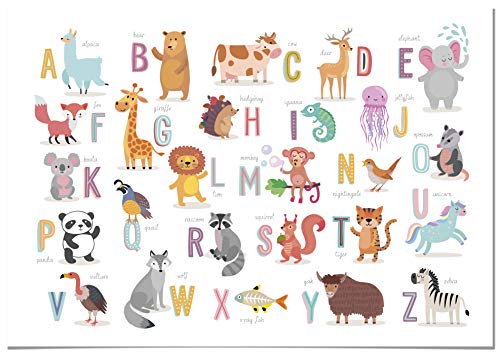 Póster PANORAMA ABC Animals (30 x 21 cm) home & living - Pósteres, impressões e arte visual - 30 x 21 cm, alta qualidade, design elegante