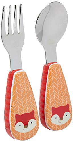 Talheres SKIP HOP Zootensils Fox Fork and Spoon Skip Hop - Talheres - alumínio, ergonômico, resistente a manchas