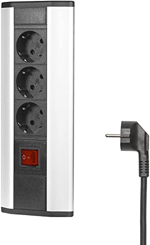 Extensão Elétrica Elbe Inno EL4603K | 3 tomadas Elbe Inno - Fios e cabos elétricos - 3 tomadas, 1.5m cabo, interruptor on/off, tomada tipo E/F